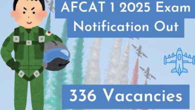 AFCAT 1 2025 Exam Notification Out